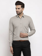 Jainish Men's Cotton Solid Steel Grey Formal Shirt's ( SF 361Steel-Grey ) | Grocsy