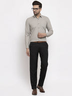 Jainish Men's Cotton Solid Steel Grey Formal Shirt's ( SF 361Steel-Grey ) | Grocsy