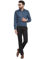Jainish Men's Cotton Solid Teal Blue Formal Shirt's ( SF 361Teal ) | Grocsy