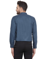 Jainish Men's Cotton Solid Teal Blue Formal Shirt's ( SF 361Teal ) | Grocsy