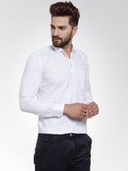 Jainish Men's Cotton Solid White Formal Shirt's ( SF 361White ) | Grocsy
