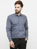 Jainish Grey Formal Shirt with black detailing ( SF 411Grey ) | Grocsy