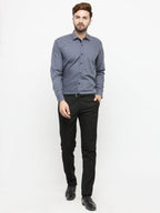 Jainish Grey Formal Shirt with black detailing ( SF 411Grey ) | Grocsy