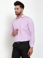 Jainish Light-Purple Formal Shirt with white detailing ( SF 419Light-Purple ) | Grocsy