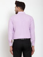 Jainish Light-Purple Formal Shirt with white detailing ( SF 419Light-Purple ) | Grocsy