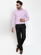 Jainish Light-Purple Formal Shirt with white detailing ( SF 419Light-Purple ) | Grocsy