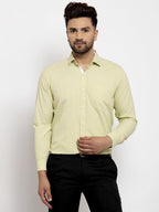 Jainish Lime Green Formal Shirt with white detailing ( SF 419Lime-Green ) | Grocsy