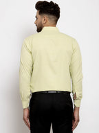 Jainish Lime Green Formal Shirt with white detailing ( SF 419Lime-Green ) | Grocsy