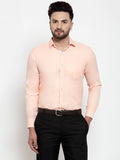 Jainish Orange Formal Shirt with white detailing ( SF 419Orange ) | Grocsy