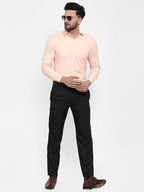 Jainish Orange Formal Shirt with white detailing ( SF 419Orange ) | Grocsy