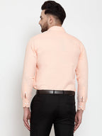 Jainish Orange Formal Shirt with white detailing ( SF 419Orange ) | Grocsy