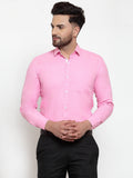 Jainish Pink Formal Shirt with white detailing ( SF 419Pink ) | Grocsy