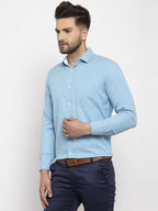 Jainish Pista Green Formal Shirt with white detailing ( SF 419Pista ) | Grocsy