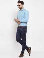 Jainish Pista Green Formal Shirt with white detailing ( SF 419Pista ) | Grocsy