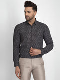 Jainish Black Printed Formal Shirt ( JSF 426Black ) | Grocsy