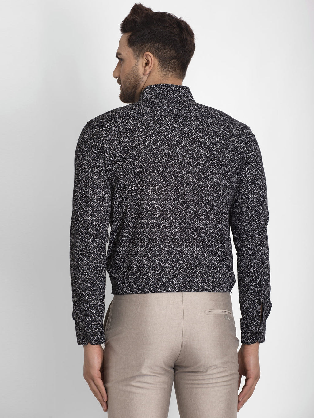 Jainish Black Printed Formal Shirt ( JSF 426Black ) | Grocsy