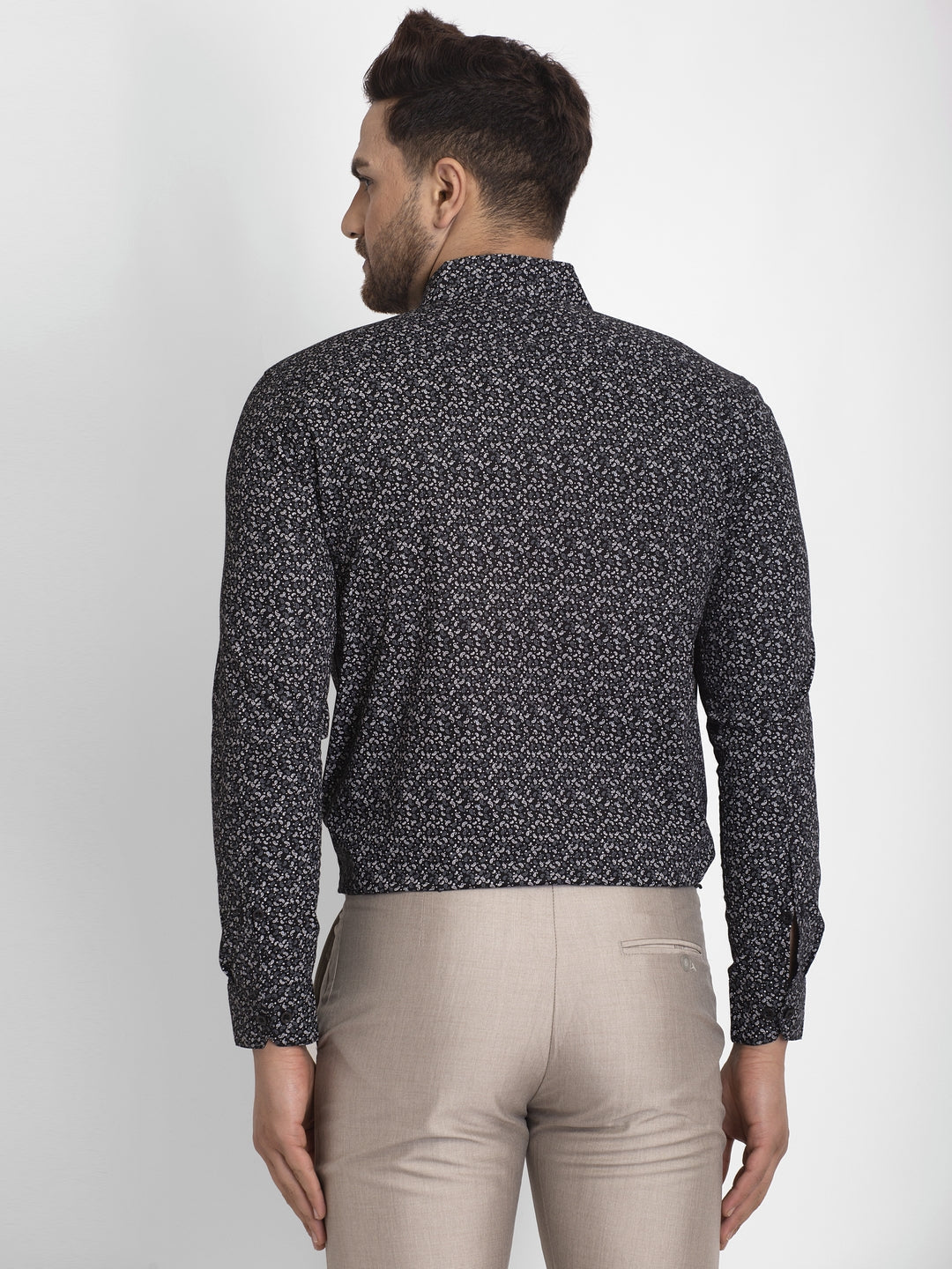 Jainish Black Printed Formal Shirt ( JSF 426Black ) | Grocsy