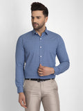 Jainish Blue Men's Cotton Printed Formal Shirts ( SF 428Blue ) | Grocsy