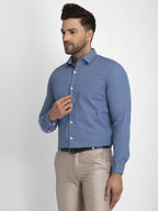 Jainish Blue Men's Cotton Printed Formal Shirts ( SF 428Blue ) | Grocsy