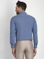 Jainish Blue Men's Cotton Printed Formal Shirts ( SF 428Blue ) | Grocsy