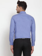 Jainish Blue Men's Cotton Solid Button Down Formal Shirts ( SF 713Light-Blue ) | Grocsy