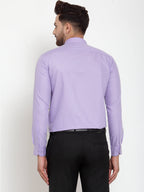 Jainish Purple Men's Cotton Solid Button Down Formal Shirts ( SF 713Light-Purple ) | Grocsy