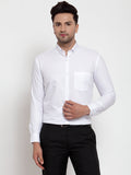 Jainish White Men's Cotton Solid Button Down Formal Shirts ( SF 713White ) | Grocsy