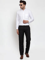 Jainish White Men's Cotton Solid Button Down Formal Shirts ( SF 713White ) | Grocsy