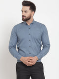 Jainish Grey Men's Cotton Solid Button Down Formal Shirts ( SF 734Grey ) | Grocsy