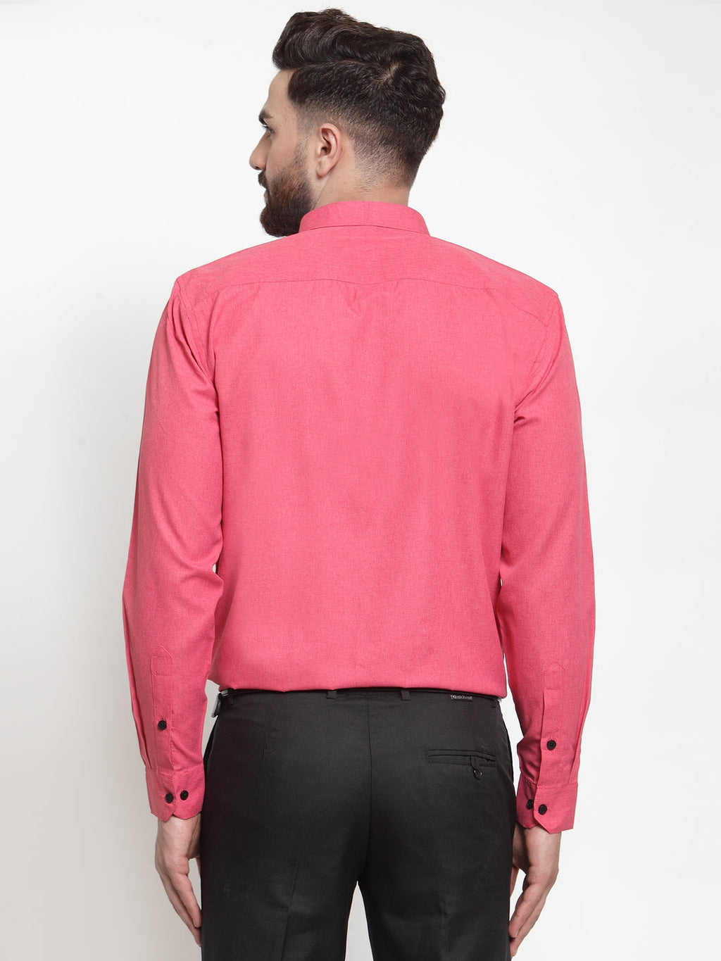 Jainish Red Men's Cotton Solid Button Down Formal Shirts ( SF 734Red ) | Grocsy