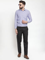 Jainish Blue Men's Cotton Striped Formal Shirts ( SF 735Blue ) | Grocsy
