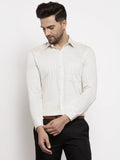 Jainish Cream Men's Cotton Polka Dots Formal Shirts ( SF 736Cream ) | Grocsy