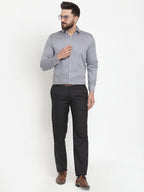 Jainish Grey Men's Cotton Polka Dots Formal Shirts ( SF 736Grey ) | Grocsy