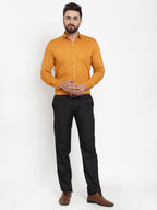 Jainish Yellow Men's Cotton Polka Dots Formal Shirts ( SF 736Mustard ) | Grocsy