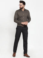 Jainish Olive Men's Cotton Polka Dots Formal Shirts ( SF 736Olive ) | Grocsy