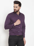 Jainish Purple Men's Cotton Polka Dots Formal Shirts ( SF 736Purple ) | Grocsy