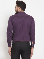 Jainish Purple Men's Cotton Polka Dots Formal Shirts ( SF 736Purple ) | Grocsy