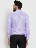Jainish Purple Men's Cotton Stiped Formal Shirts ( SF 737Light-Purple ) | Grocsy
