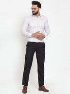 Jainish White Men's Cotton Stiped Formal Shirts ( SF 737White ) | Grocsy
