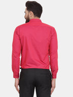 Jainish Red Men's Cotton Polka Dots Formal Shirts ( SF 739Red ) | Grocsy
