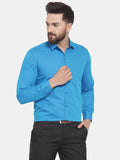 Jainish Blue Men's Cotton Polka Dots Formal Shirts ( SF 739Sky ) | Grocsy