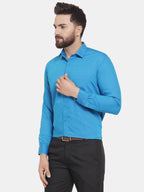 Jainish Blue Men's Cotton Polka Dots Formal Shirts ( SF 739Sky ) | Grocsy