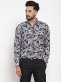 Jainish Black Men's Cotton Printed Formal Shirt's ( SF 747Black ) | Grocsy