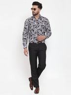 Jainish Black Men's Cotton Printed Formal Shirt's ( SF 747Black ) | Grocsy