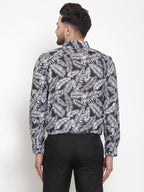Jainish Black Men's Cotton Printed Formal Shirt's ( SF 747Black ) | Grocsy