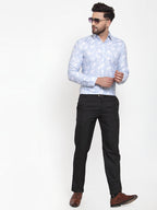 Jainish Blue Men's Cotton Printed Formal Shirt's ( SF 751Sky ) | Grocsy