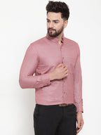 Jainish Coral Men's Cotton Solid Button Down Formal Shirts ( SF 753Coral ) | Grocsy