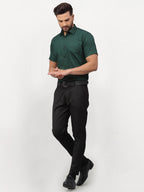 Jainish Olive Men's Cotton Half Sleeves Solid Formal Shirts ( SF 754Olive ) | Grocsy