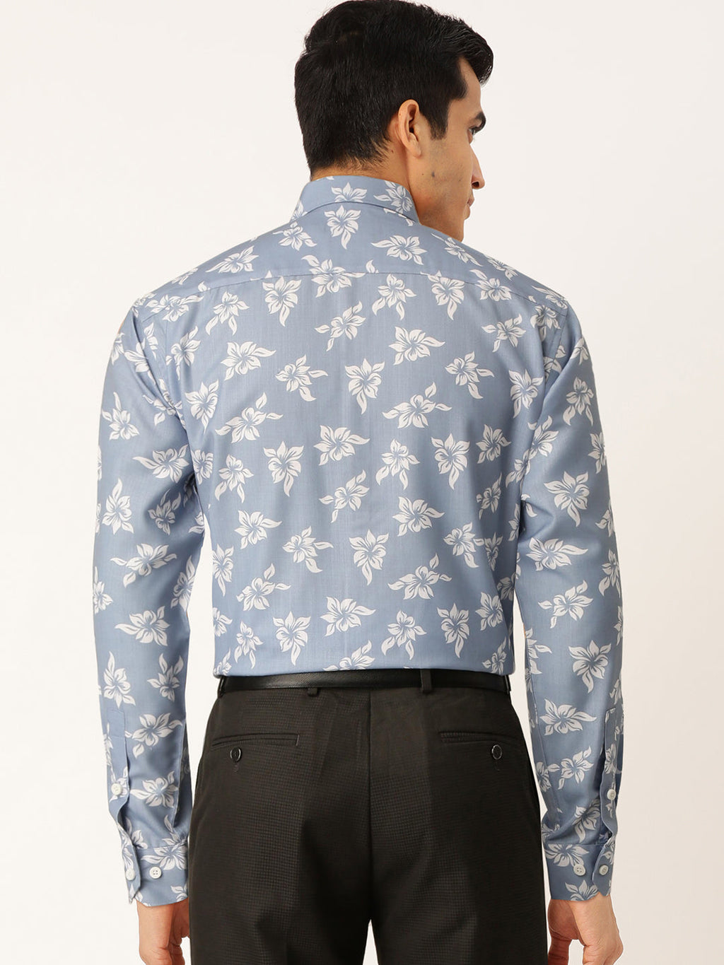 Jainish Blue Men's Cotton Printed Formal Shirt's ( SF 755Sky ) | Grocsy
