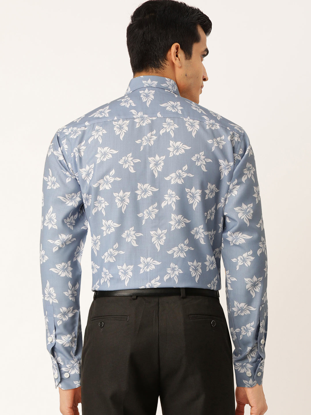 Jainish Blue Men's Cotton Printed Formal Shirt's ( SF 755Sky ) | Grocsy